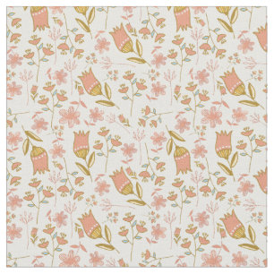 Tecido O mel doce feminino floresce floral cor-de-rosa