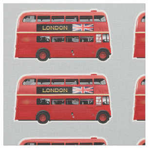 Tecido O ônibus do vermelho de Londres