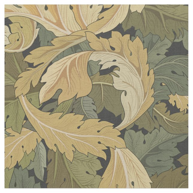Tecido O ouro William Morris deixa o padrão (Detalhe)