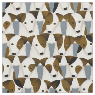 Tecido O padrão de cães de Parson Jack Russell Terriers