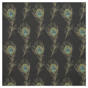 Tecido O pavão empluma-se o preto