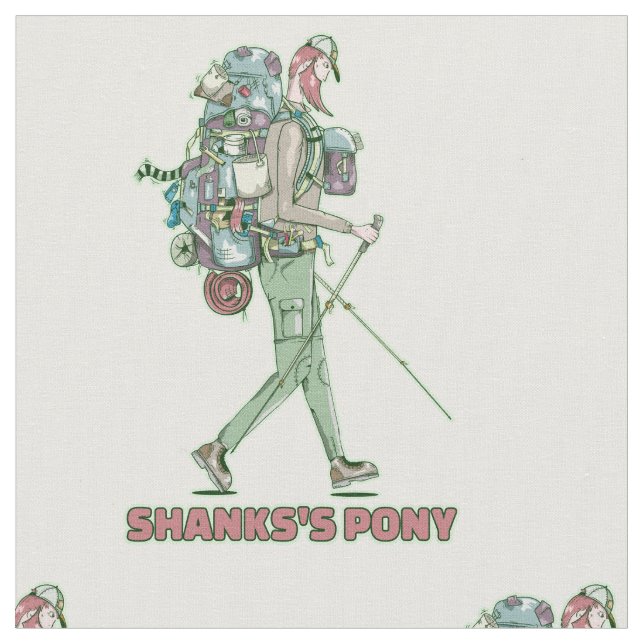 Tecido O pônei do Shanks caminhava engraçado (Detalhe)
