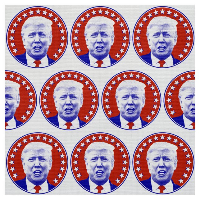 Tecido O Presidente Donald Trump em Vermelho (Modelo)