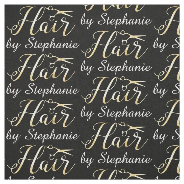 Tecido O roteiro dourado Scissors o cabeleireiro do (Modelo)