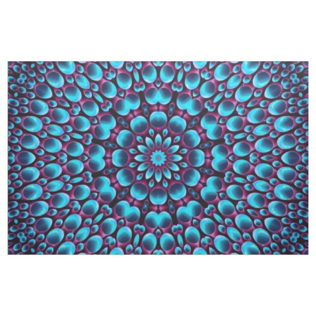 Tecido O roxo conduz o caleidoscópio azul do Fractal do (Jarda)