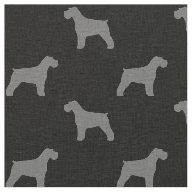 Tecido O Schnauzer mostra em silhueta o teste padrão (Detalhe)