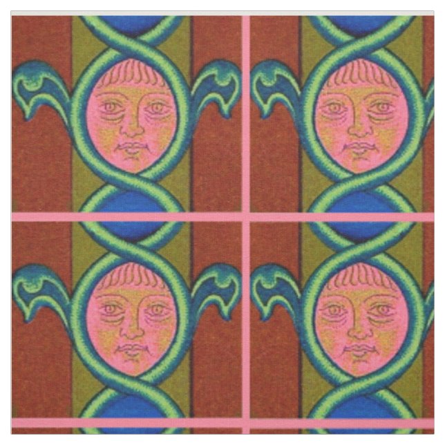 Tecido O século XVI encontrou face impressão (Modelo)