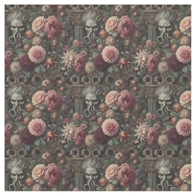Tecido O Sermão do Bloômetro - Azulejo Gótico Denso (Detalhe)