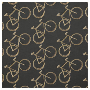 Tecido O teste padrão Dourado preto da bicicleta Bicycle