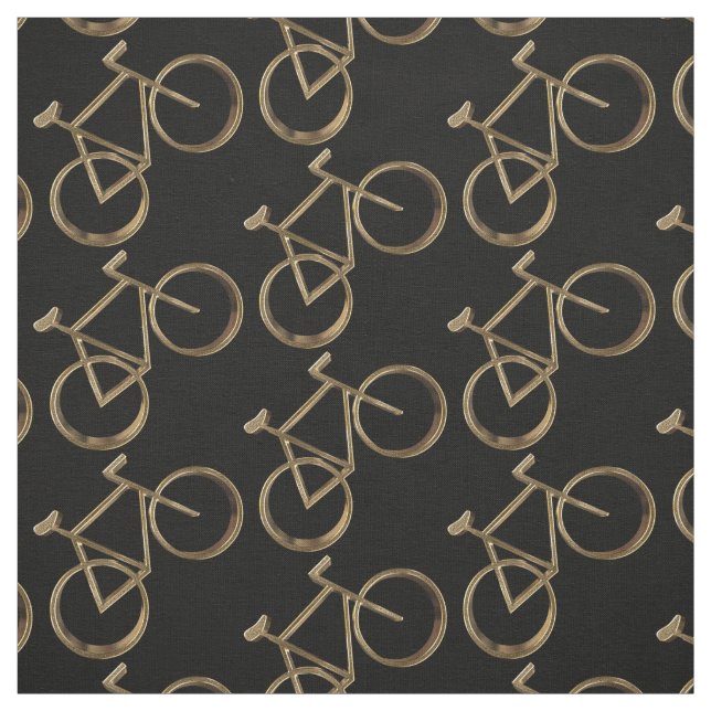 Tecido O teste padrão Dourado preto da bicicleta Bicycles (Modelo)