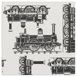 Tecido O vapor treina locomotivas clássicas do Victorian
