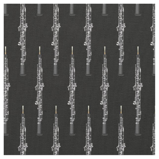 Tecido Oboe Music Musical Room Decor (Detalhe)
