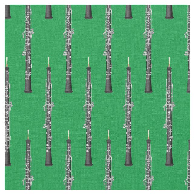 Tecido Oboe Music Musical Room Decor Green (Detalhe)