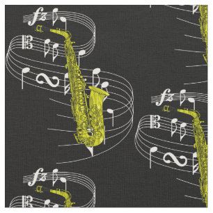 Tecido Obscuridade da tela do saxofone