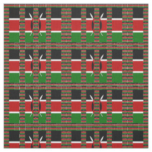 Tecido Ocasião Especial Vermelho Negro Verde Quênia