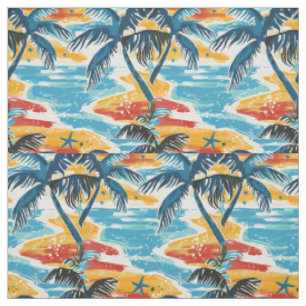 Tecido Oceano Colorido & Férias de Verão