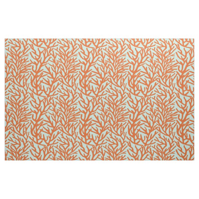 Tecido Oceano Verde Mar de Coral Vermelho (Fat Quarter)