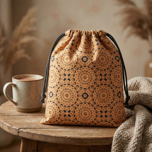 Tecido Ochre Étnica marroquina Boho Chic Patterno (Criador carregado)