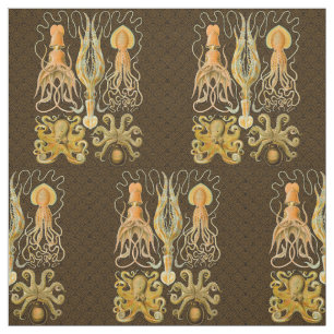 Tecido Octopus de Vintage Cephalopods