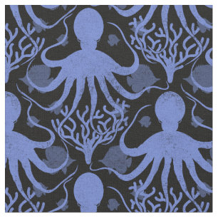 Tecido Octopus (fundo escuro)
