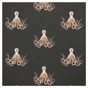 Tecido Octopus preto náutico