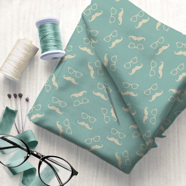 Tecido Óculos Retrô e Bigode Padrão #6 ID1073 (Criador carregado)