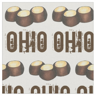 Tecido Ohio Chocolate Peanut Butter Buckeye Nut Candy OH