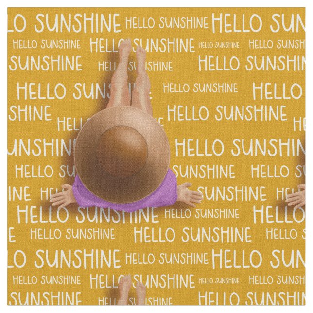 Tecido Olá Sunshine Beach (Detalhe)