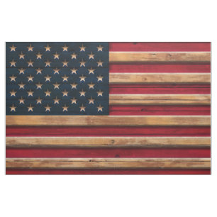 Tecido Olhar de madeira da bandeira americana do vintage