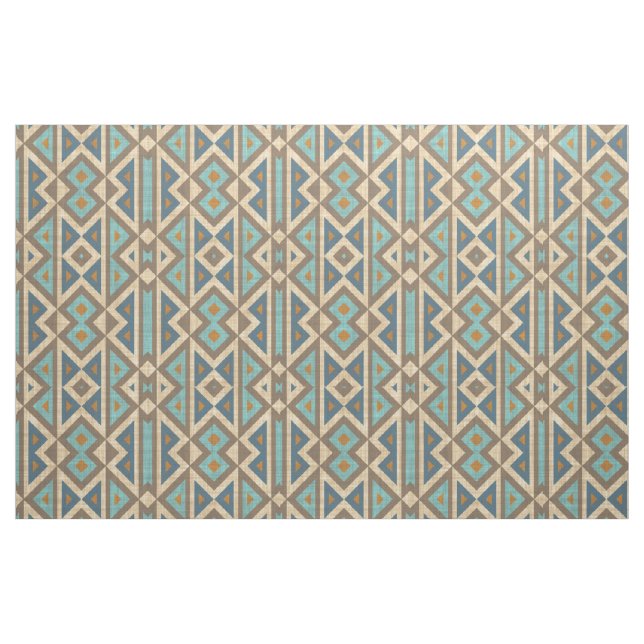 Tecido Olho Eclético Laranja Laranja Castanho Turquesa Tu (Fat Quarter)