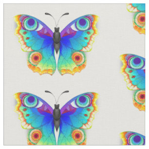 Tecido Olho Peacock da Borboleta Arco-Íris