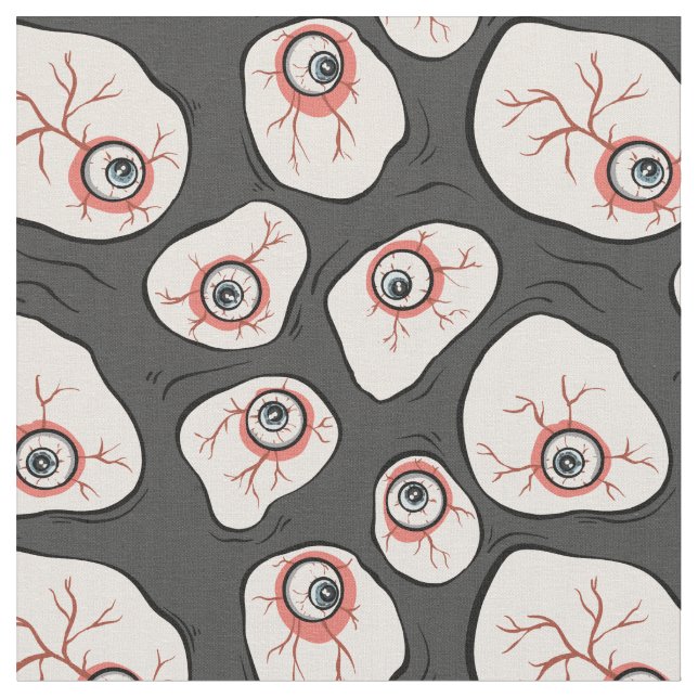 Tecido Olhos de zumbi sangrentos de Halloween  (Detalhe)