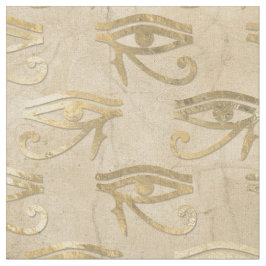 Tecido Olhos Metálicos Dourados Egípcios na Costa do Marf