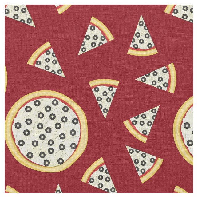 Tecido Olives Pizza, Filhos de Comida (Detalhe)