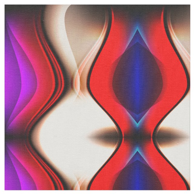 Tecido Ondas abstrato Vermelhas e Roxas (Detalhe)