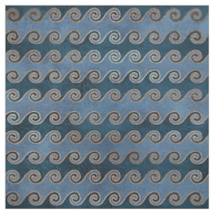 Tecido Ondas de Abstrato em azul
