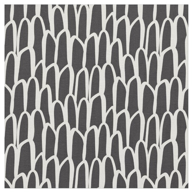 Tecido Ondas de doodle mod mudcloth geométrico simples pr (Detalhe)