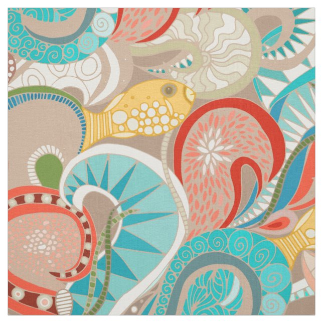 Tecido ondas de oceano (Modelo)