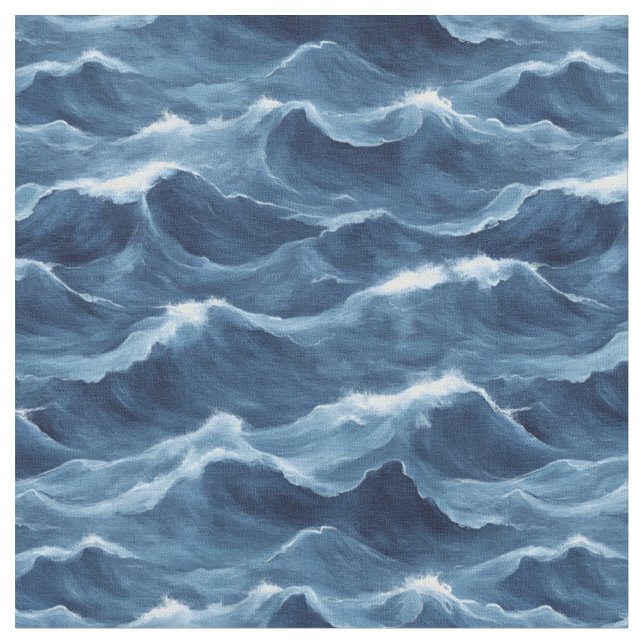 Tecido Ondas de queda azuis (Detalhe)