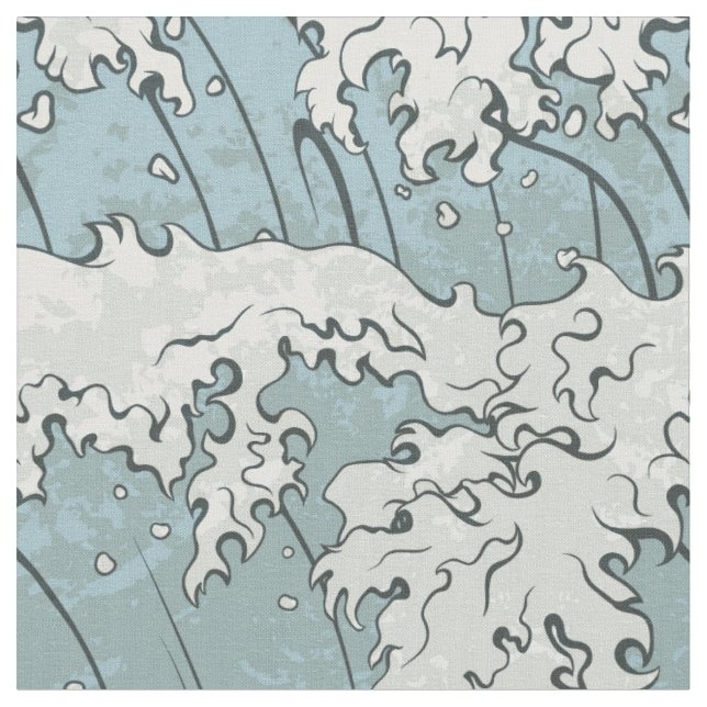 Tecido Ondas do Oceano (Detalhe)