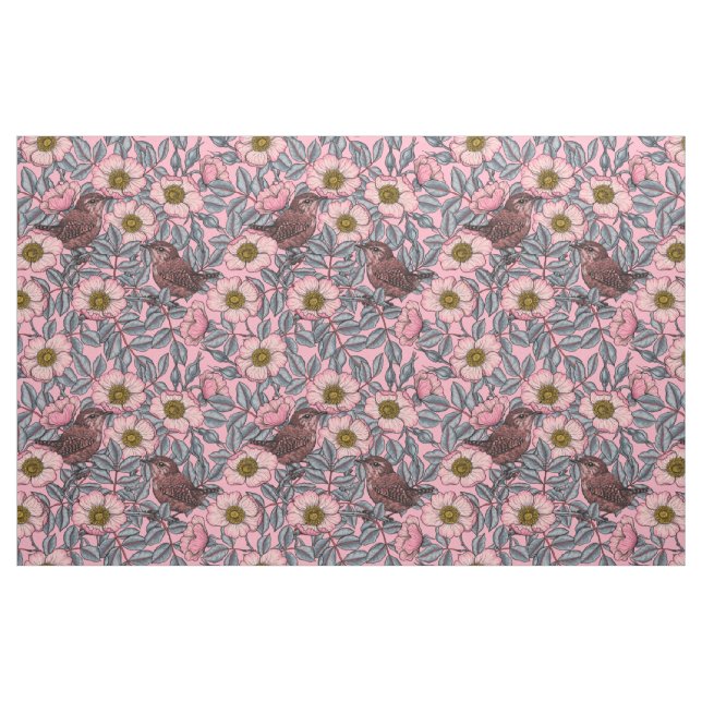 Tecido Ondas nos rosas (Fat Quarter)