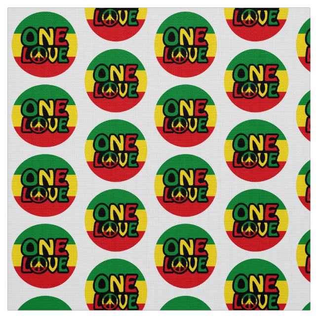 Tecido One Love, Reggae design com cores reggae (Modelo)