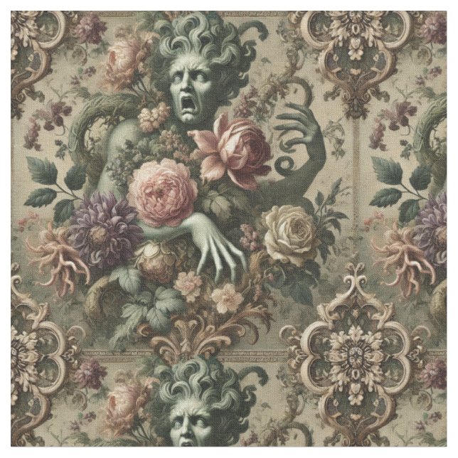 Tecido Opulência Óptica - Azulejo Gótico Clássico (Detalhe)