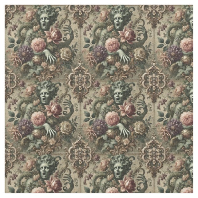 Tecido Opulência Óptica - Azulejo Gótico Denso (Detalhe)