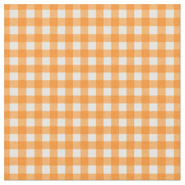 Tecido Orange Checked Gingham para latas domésticas