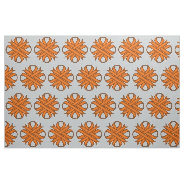 Tecido Orange Clover Ribbon por Kenneth Yoncich (Fat Quarter)