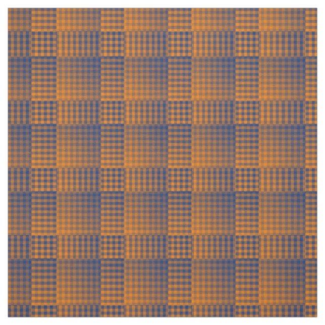 Tecido Orange Purple Checker Abstract Pattern (Modelo)