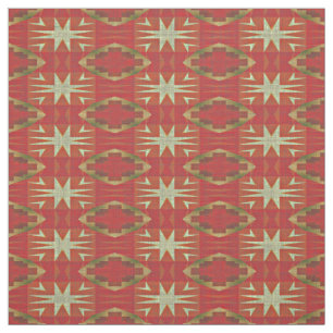 Tecido Orange Red Taupe Beige Khaki Brown Ethnic Look