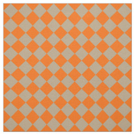 Tecido Orange Taupe Checker Diamond Pattern