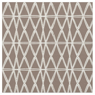 Tecido orgânico geométrico retro azulejo de treliça marro